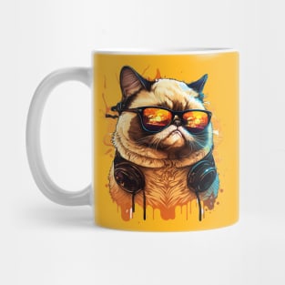 funny Cat wearing Sun Glasses happy summer holiday Mug